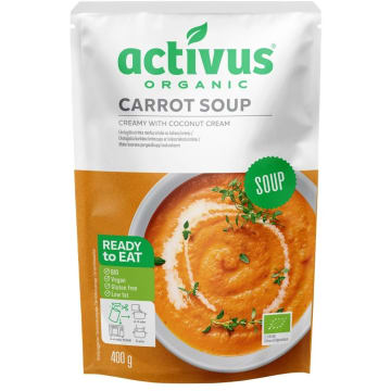 ACTIVUS ORGANIC Zupa krem z marchwi z mleczkiem kokosowym bezglutenowa BIO