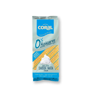 CORAL Wafle z kremem śmietankowym bez dodatku cukru
