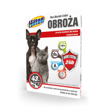 HILTON Obroża przeciw insektom z margosą dla psa i kota 43 cm długości