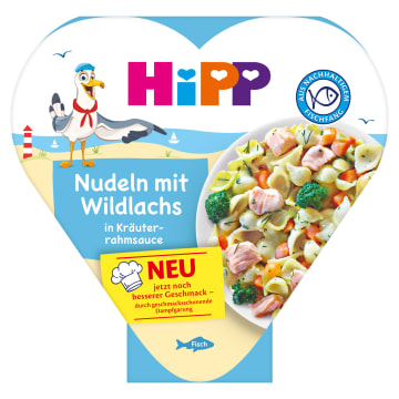 HIPP Kluseczki z dzikim łososiem w sosie ziołowo-śmietanowym