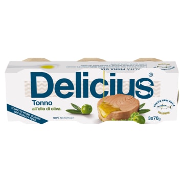 DELICIUS Tuńczyk w oliwie z oliwek 3x70g