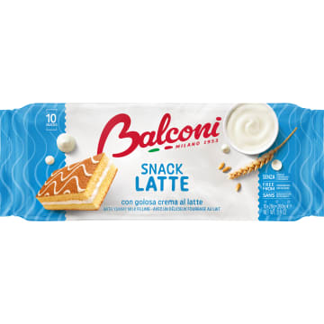 BALCONI SNACK LATTE Kanapka biszkoptowa z kremem mlecznym