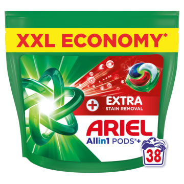 ARIEL All-in-1 PODS +Extra Stain Removal Kapsułki do prania uniwersalne 38 prań