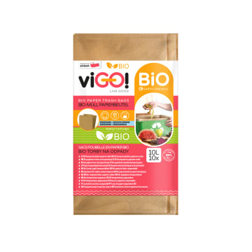 Torby papierowe kompostowalne na śmieci 10l 10szt
