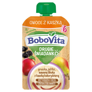 Owoce z kaszką gruszka jabłko suszona śliwka po 6 miesiącu