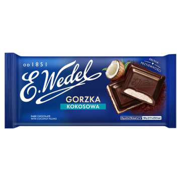 WEDEL Czekolada gorzka z nadzieniem kokosowym
