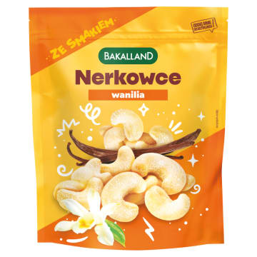 BAKALLAND Orzechy nerkowca prażone wanilia