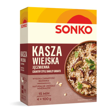 SONKO Kasza jęczmienna wiejska (4x100g)