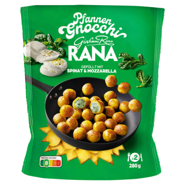 Gnocchi ziemniaczane (świeże) ze szpinakiem i mozarellą - na patelnię