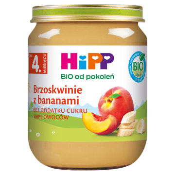 HIPP BIO od pokoleń Brzoskwinie z bananami BIO