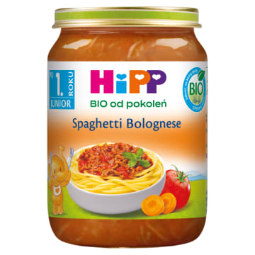 HIPP BIO od pokoleń Spaghetti Bolognese - po 12 miesiącu