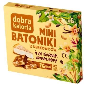 DOBRA KALORIA Mini batoniki z nerkowców ala sernik waniliowy
