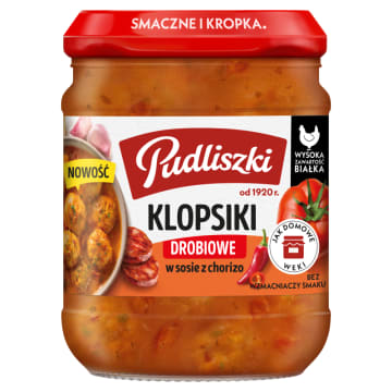 PUDLISZKI Klopsiki drobiowe w sosie z chorizo
