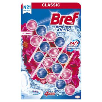 BREF Power Aktiv Zawieszka do WC - Kwiatowa świeżość 4x50g