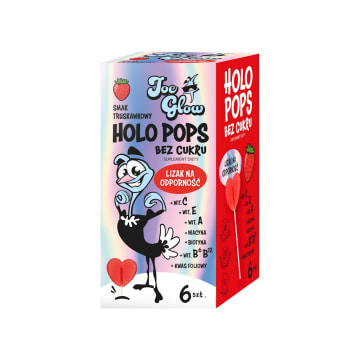 JOE GLOW Lizak na odporność truskawkowy