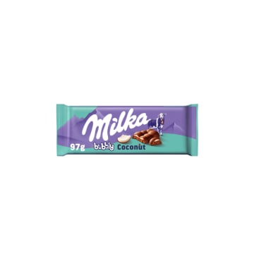 MILKA BUBBLY Czekolada mleczna z nadzieniem kokosowym napowietrzana