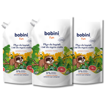 BOBINI Płyn do kąpieli i żel do mycia o zapachu cytrusów