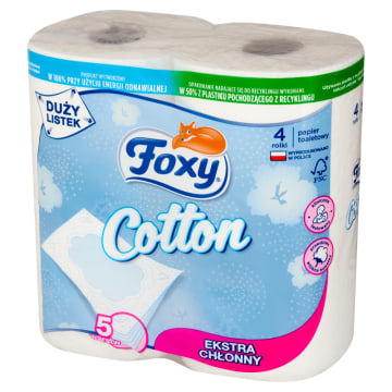 FOXY Papier toaletowy 5-warstwowy 4 rolki
