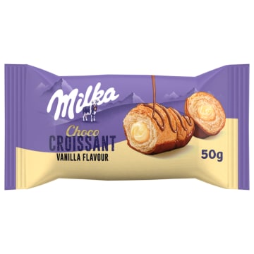 MILKA Choco Croissant Rogalik z ciasta francuskiego z nadzieniem o smaku waniliowym