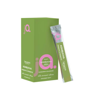 LEVANN jA Kombucha o sm. mandarynka-calamansi (prebiotic i probiotic) - suplement diety (10 sasz.)
