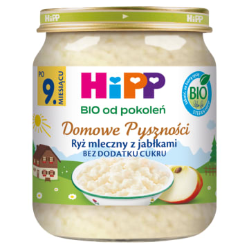 HIPP BIO od pokoleń Ryż mleczny z jabłkami - po 9 miesiącu