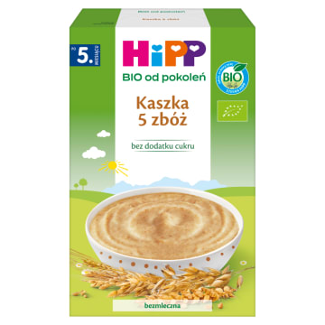 HIPP BIO Kaszka 5 zbóż, po 5 miesiącu