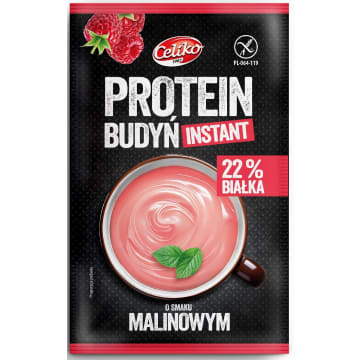Budyń proteinowy o sm. malinowym (instant) bezglutenowy