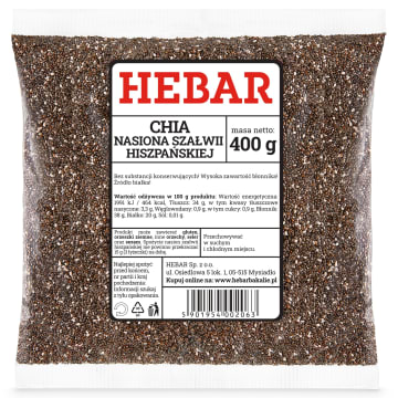 HEBAR Chia - nasiona szałwii hiszpańskiej