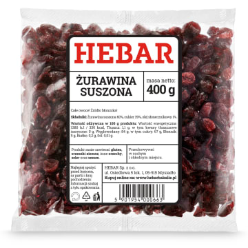 HEBAR Żurawina suszona