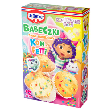 DR. OETKER Babeczki konfetti o sm. waniliowym (KOCI DOMEK GABI)
