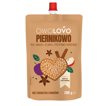 OWOLOVO Mus jabłko śliwka przyprawy korzenne