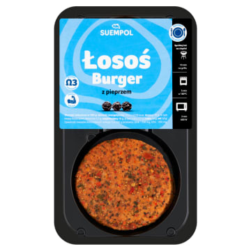 Burger z Łososia z pieprzem czarnym