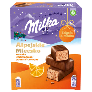 MILKA Alpejskie Mleczko Pianka o smaku czekoladowo-pomarańczowym