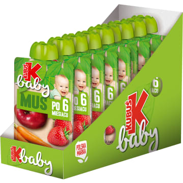 KUBUŚ Baby Mus jabłko truskawka marchew po 6 miesiącu