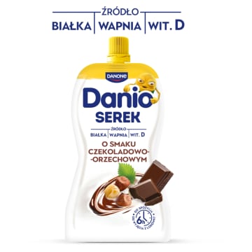 Serek homogenizowany o smaku czekoladowo-orzechowym w saszetce