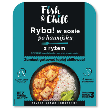 Ryba w sosie po hawajsku z ryżem