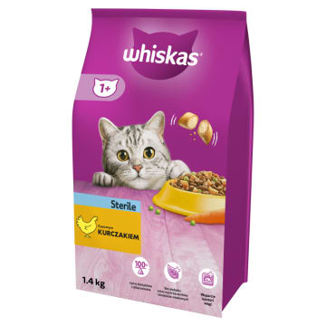 WHISKAS Sucha karma dla kota z kurczakiem - Przepyszne paszteciki
