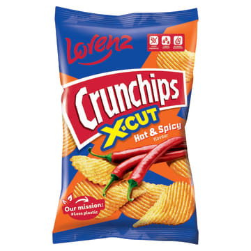 CRUNCHIPS X-Cut Chipsy ziemniaczane o smaku hot & spicy