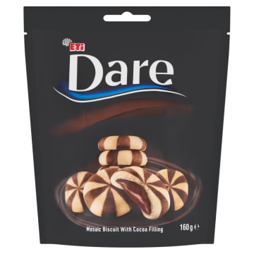 DARE Dwukolorowe ciasteczka z nadzieniem kakaowo-orzechowym