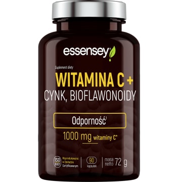 ESSENSEY Witamina C+cynk bioflowonoidy (90 kaps.) - suplement diety