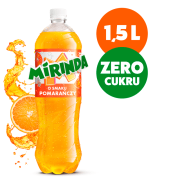MIRINDA ZERO CUKRU Napój gazowany o smaku pomarańczowym bez cukru