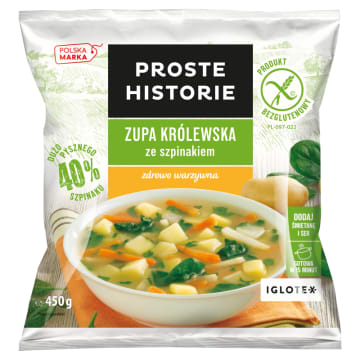 Zupa królewska ze szpinakiem