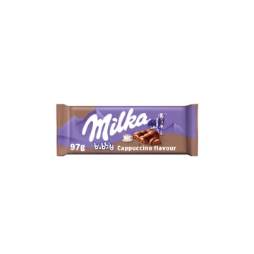 MILKA BUBBLY Czekolada mleczna z nadzieniem cappuccino napowietrzana