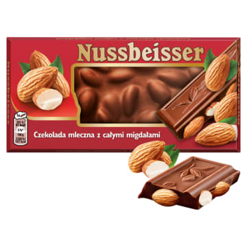 NUSSBEISSER Czekolada mleczna z całymi migdałami