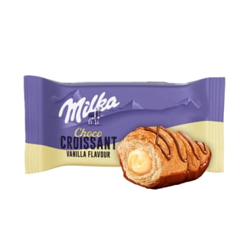 MILKA Choco Croissant Rogalik z ciasta francuskiego z nadzieniem o smaku waniliowym