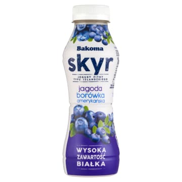 Skyr jogurt pitny typu islandzkiego jagoda borówka amerykańska