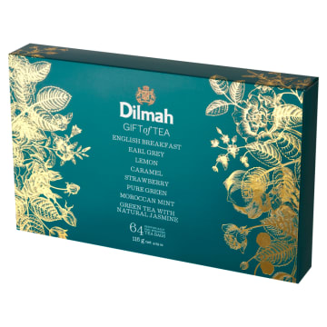 DILMAH Zestaw czarnych herbat czarnych aromatyzowanych i zielonych 64 torebki