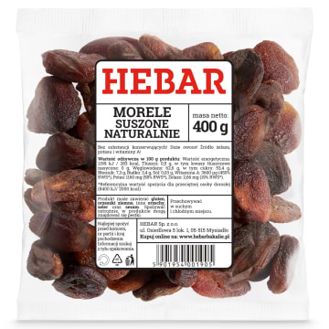 HEBAR Morele suszone naturalnie