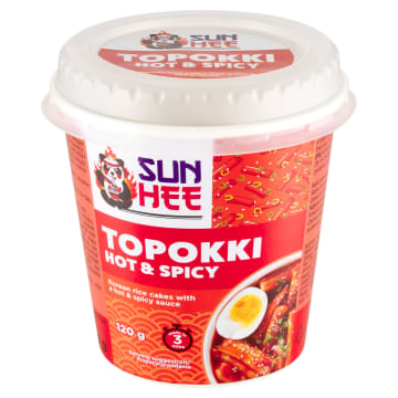 SUN HEE Topokki (kluski ryżowe instant) hot&spicy