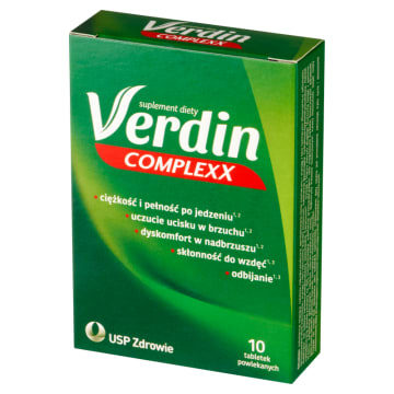 VERDIN Complexx Suplement diety wspierający układ trawienny (10 tabl.)